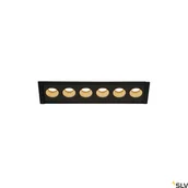 Oprawy, klosze i abażury - SLV Lampa wpuszczana MILANDOS 6 czarna 3000 K 45 1005416 - miniaturka - grafika 1