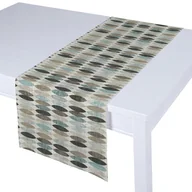 Obrusy i serwetki - Dekoria pl pl Bieżnik prostokątny wzory w odcieniach błekitu beżu i czarnego na jasnym tle 40 × 130 cm Modern 410-141-91 - miniaturka - grafika 1