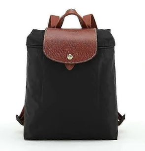 "2023 Nowa składana damska torba na chool Wodoodporny plecak Torba podróżna na co dzień Plecak Nylonowe regulowane paski Torba damska" Czarny - Torebki damskie - miniaturka - grafika 1