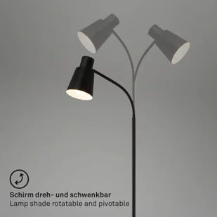 Briloner Lampa stojąca 1474015 z metalu czarna - Lampy stojące - miniaturka - grafika 4