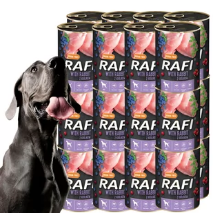 RAFI Puszka Karma Mokra dla Psa Królik 400g x 24szt - Mokra karma dla psów RAFI Puszka Karma Mokra dla Psa Królik 400g x 24szt - Mokra karma dla psów - miniaturka - grafika 1