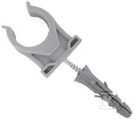 Akcesoria hydrauliczne - Uchwyt PP z wkrętem i kołkiem, szary, 25mm - miniaturka - grafika 1