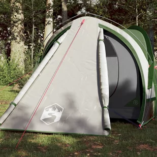 vidaXL Namiot kempingowy, 2-os., zielony, 320x140x120 cm, tafta 185T - Namioty - miniaturka - grafika 1