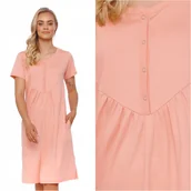 Piżamy ciążowe - Koszula do karmienia DOCTOR NAP 4514 peach S - miniaturka - grafika 1