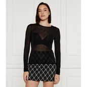 Bluzki damskie - Patrizia Pepe Bluzka | Slim Fit | z dodatkiem kaszmiru - miniaturka - grafika 1