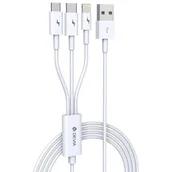 Kable USB - Devia Kabel Smart 3w1 8pin/typ-C/micro biały - miniaturka - grafika 1