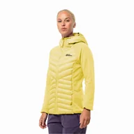 Kurtki damskie - Damska kurtka hybrydowa Jack Wolfskin ROUTEBURN PRO HYBRID W lemon ice - XS - miniaturka - grafika 1