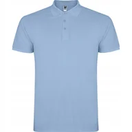 Koszulki męskie - Koszulka POLO Męska Bawełna PIQUE Roly STAR 6638 NIEBIESKA SKY BLUE 3XL - miniaturka - grafika 1