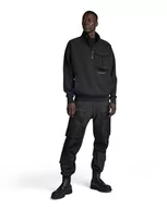Bluzy męskie - G-STAR RAW Męska bluza Anorak Loose Sw, Czarny (Dk Black D23893-d425-6484), XL - miniaturka - grafika 1