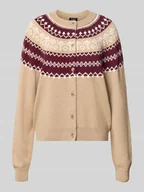 Swetry damskie - Kardigan z dzianiny z domieszką kaszmiru model ‘KLODA’ - miniaturka - grafika 1