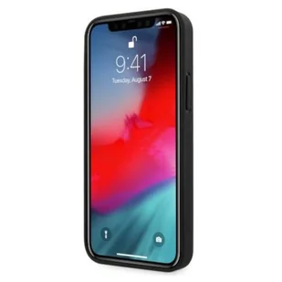 AMG AMHCP12LGSEBK iPhone 12 Pro Max 6,7" czarny/black hardcase Leather Debossed Lines - Etui i futerały do telefonów - miniaturka - grafika 5