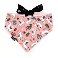 Ubranka dla psów - Bandamka w lamy dla psa Premium, wiązana chusteczka, apaszka bawełniana Psiakrew Lama-M - miniaturka - grafika 1