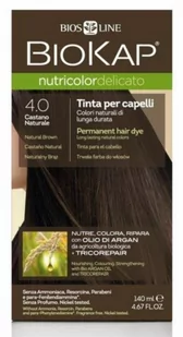 Biokap Nutricolor Delicato Farba do włosów 4.0 Naturalny Brąz 140 ml - Farby do włosów i szampony koloryzujące - miniaturka - grafika 1