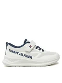 Buty dla chłopców - Tommy Hilfiger Sneakersy Low Cut Lace-Up/Velcro Sneaker T1B9-33868-1756 S Biały - miniaturka - grafika 1