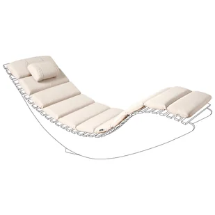 Blmeble Poduszka na leżak ogrodowy BRESCIA PREMIUM 180 x 60 cm Jasnobeżowy - Poduszki ogrodowe Blmeble Poduszka na leżak ogrodowy BRESCIA PREMIUM 180 x 60 cm Jasnobeżowy - Poduszki ogrodowe - miniaturka - grafika 1