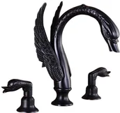 Baterie umywalkowe - Bateria umywalkowa retro ERNA czarna - czarny - miniaturka - grafika 1