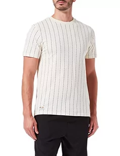 FILA Tanum AOP Pinstripe T-shirt męski, Sweet Corn/Medieval Blue Striped, 3XL - Koszulki męskie - miniaturka - grafika 1