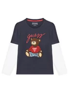 Bluzki damskie - Guess Bluzka L4BI13 I3Z14 Granatowy Regular Fit - miniaturka - grafika 1