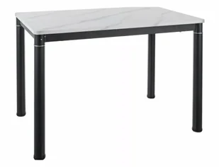 Stół Damar 110X70 Czarny Mat / Biały Efekt Marmuru - Stoły - miniaturka - grafika 1