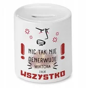 Skarbonki - Skarbonka dla Wiktora na Urodziny Idealny Prezent z Nadrukiem ze Zdjęciem + Opakowanie na prezent (wzór 04) - miniaturka - grafika 1