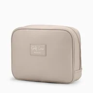 Kosmetyczki, organizery i kuferki - Kosmetyczka Damska Podróżna Duża Pojemna Zamek PUCCINI Beżowa QML008-2A - miniaturka - grafika 1