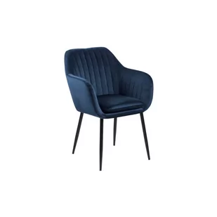 D2.Design Krzesło Emilia Velvet deep blue/black 162372 - Krzesła - miniaturka - grafika 2