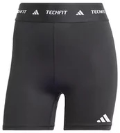 Legginsy - adidas Damskie krótkie legginsy Techfit, L 10 cm czarne - miniaturka - grafika 1