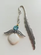 Zakładki do książek - ZAKŁADKA DO KSIĄŻKI DUŻY ANIOŁ MASA PERŁOWA GIFT - miniaturka - grafika 1