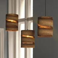 Lampy sufitowe - OSRAM Lampa wisząca CYLINDER, możliwość ściemniania, brązowy / rdzawy, papier / lunolit / lunopal - miniaturka - grafika 1