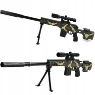 Zabawki militarne - Karabin Pistolet Snajperski Snajperka Kulki 90Cm - miniaturka - grafika 1