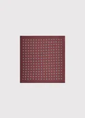 Dodatki do ubrań - Bordowa poszetka w kwiatki - miniaturka - grafika 1