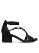 Sandały damskie - Rieker Sandały 64654-00 Czarny - miniaturka - grafika 1