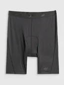 Spodnie rowerowe - 4F Spodenki kolarskie z żelową wkładką męskie - czarne XL - miniaturka - grafika 1