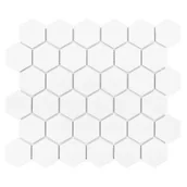 Płytki ceramiczne - Mozaika ceramiczna White Matt 32x28 cm - miniaturka - grafika 1