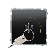 Wyłączniki światła i elektryczne - Wyłącznik na kluczyk „0-I” BASIC - czarny mat - miniaturka - grafika 1