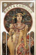 Podkładki pod mysz - PODKŁADKA POD MYSZ Z Nadrukiem 22x18 cm Alfons Mucha ART Tekst Prezent - miniaturka - grafika 1