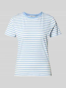 T-shirt o pudełkowym kroju ze wzorem w paski - Koszulki i topy damskie - miniaturka - grafika 1