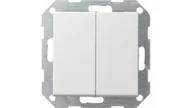 Wyłączniki światła i elektryczne - Gira Wyłącznik podwójny schodowy Gira System 55 biały matowy - miniaturka - grafika 1