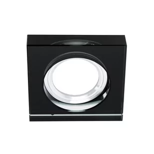 Szklana punktowa oprawa sufitowa CRYSTAL Grande Black IP20 kwadratowa czarna grube szkło EDO777133 EDO - Oprawy, klosze i abażury - miniaturka - grafika 1