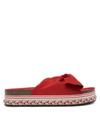 Klapki i japonki damskie - DeeZee Klapki E2050-3 Czerwony - miniaturka - grafika 1