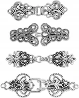 Biżuteria dla dzieci - 4X SREBRNE OZDOBNE KLIPSY ZAPIĘCIA SPINIANIE SWETRÓW KARDIGANÓW VINTAGE Y2K - miniaturka - grafika 1