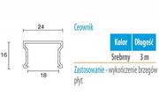 Akcesoria do armatury i ceramiki - Profil WC 01 Ceownik (gr. płyty 18 mm ) -3m aluminium anoda - miniaturka - grafika 1