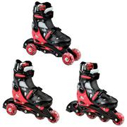 Rolko-Wrotki 3w1 Raven Singer Black/Red 33-36