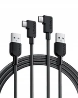 Kable USB - 2X Anker Kabel USB-A na USB-C, z wtyczką pod kątem 90°(2 SZTUKI) - miniaturka - grafika 1
