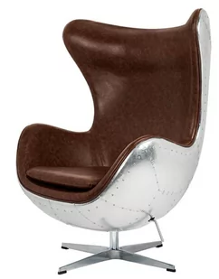 Fotel EGG AVIATOR PU brązowy - Fotele - miniaturka - grafika 1