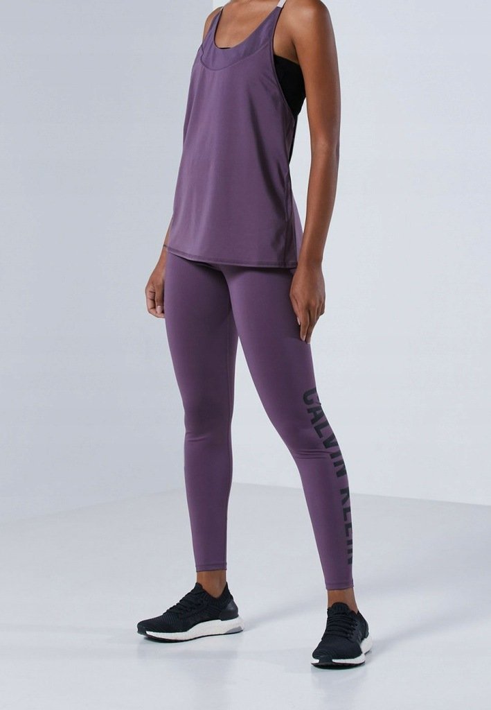 Legginsy Sportowe Fioletowe Rozmiar S *Calvin Klein*