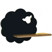 Lampy ścienne - Czarna lampka dziecięca owieczka z półką - K007 T0-G31 - miniaturka - grafika 1