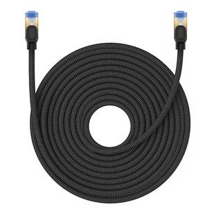 Kabel sieciowy w oplocie kat. 7 Baseus Ethernet RJ45, 10Gbps, 20m (czarny) - Kable miedziane - miniaturka - grafika 2