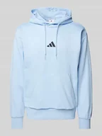 Bluzy męskie - Bluza z kapturem z czystej bawełny z kieszenią kangurką - miniaturka - grafika 1