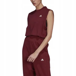 Koszulka damska Adidas Move Studio krótka sportowa top bordowa r. M - Koszulki i topy damskie - miniaturka - grafika 1